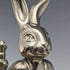 Figura de conejo de plata inglesa vintage, chapada en plata, Seba