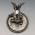 Figura de conejo de plata inglesa vintage, chapada en plata, Seba