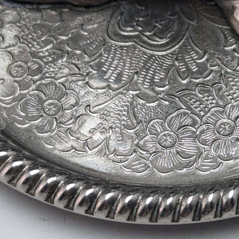 Figura de conejo de plata inglesa vintage, chapada en plata, Seba