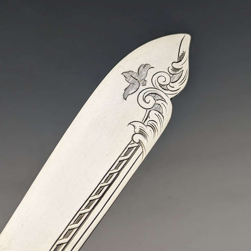 19世纪后期 英国古董镀银餐具12件套(含木盒)Deykin & Sons出品