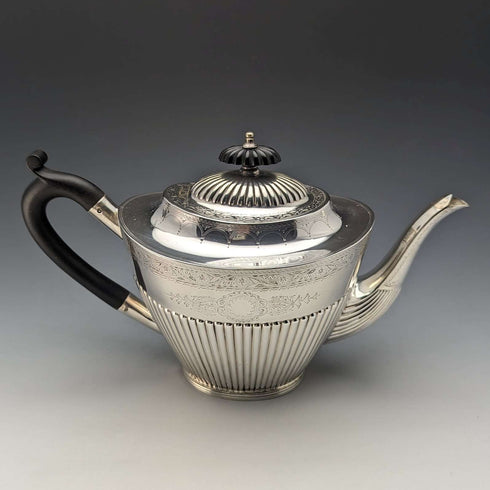 Circa 1895 British antique silver plated teapot Mappin & Webb