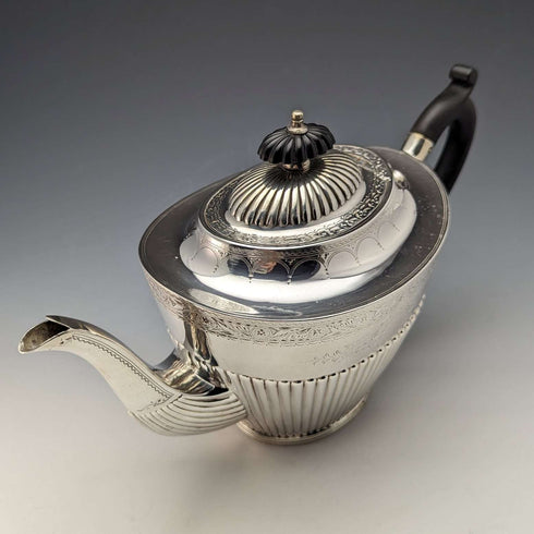 Circa 1895 British antique silver plated teapot Mappin & Webb