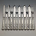 Juego de 6 pares de cubiertos para pescado de plata chapada, vintage, origen británico, hacia 1930, Hukin & Heath