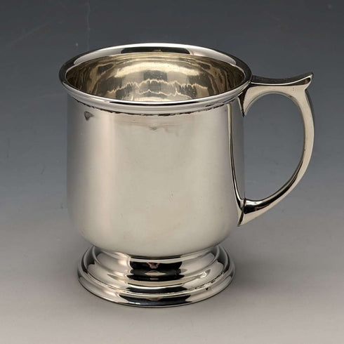 Taza de plata de ley vintage británica de 1947, 149 g, James Dixon & Sons