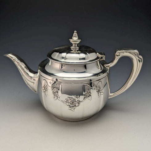 Circa 1921 British Antique Silver Plated Tea Set Elkington