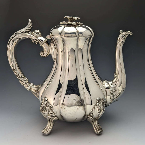 1840年頃 英国アンティーク シルバープレート製 コーヒーポット