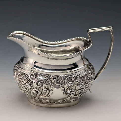 Jarra de crema de plata de ley antigua inglesa, circa 1898, 100g, Thomas Hayes