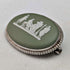 Broche de jaspe verde Wedgwood vintage británico
