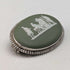Broche de jaspe verde Wedgwood vintage británico