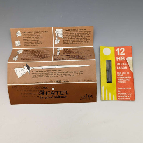 美国复古西华(Sheaffer)纯银自动铅笔,附替换笔芯及笔盒