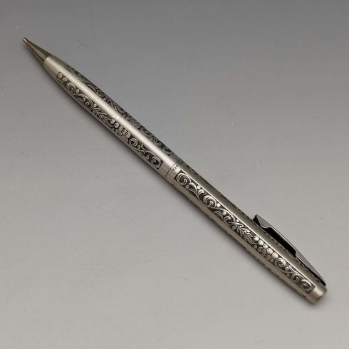 美国复古西华(Sheaffer)纯银自动铅笔,附替换笔芯及笔盒