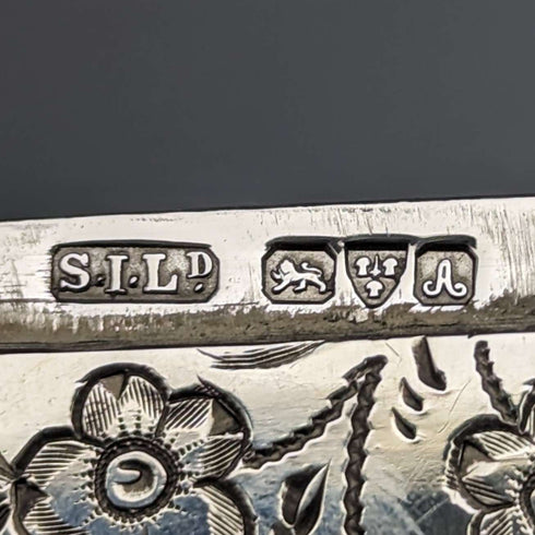 1901年 英国アンティーク 純銀製カードケース 86g ケース入 Stokes & Ireland