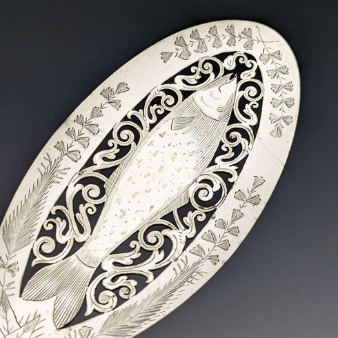 19세기 후반 영국 엔티크 실버 플레이트 피쉬 서버 세트 Mappin&Webb