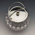 1912년 영국 앤티크 컷 글라스 비스킷 배럴 순은 뚜껑 Goldsmiths & Silversmiths