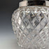 1912년 영국 앤티크 컷 글라스 비스킷 배럴 순은 뚜껑 Goldsmiths & Silversmiths