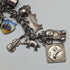 Pulsera de dijes de plata esterlina vintage británica, 79 g