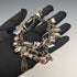 Pulsera de dijes de plata esterlina vintage británica, 79 g