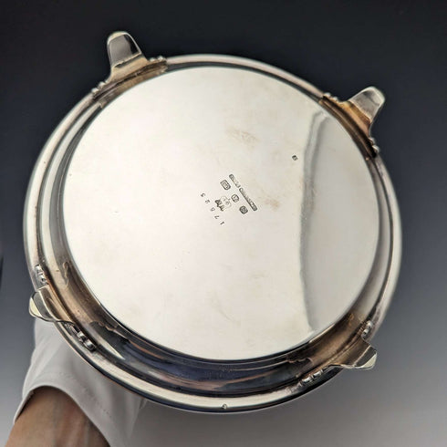 1910년경 영국 앤티크 실버 플레이트 비스킷 배럴 엘킹턴