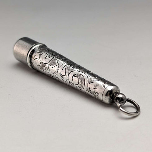 Estuche para agujas de plata esterlina, antigüedad británica de 1913, FRANCIS WEBB