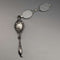 Lorgnette de plata de ley antigua de finales del siglo XIX, gafas plegables portátiles de EE. UU.