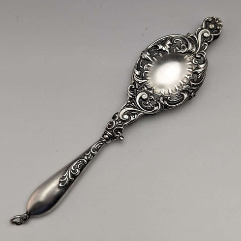 Lorgnette de plata de ley antigua de finales del siglo XIX, gafas plegables portátiles de EE. UU.