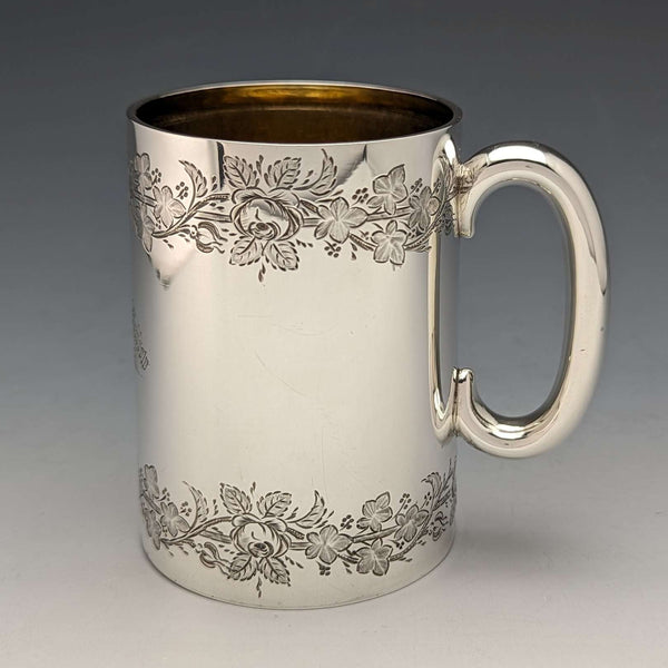 1874年 英国古董纯银马克杯 141g Mark Willis & Co.