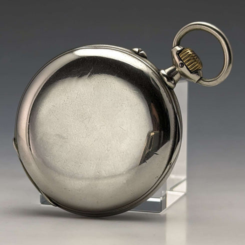 Reloj de bolsillo antiguo Longines, circa 1897, tipo open face con cristal, en buen estado de funcionamiento