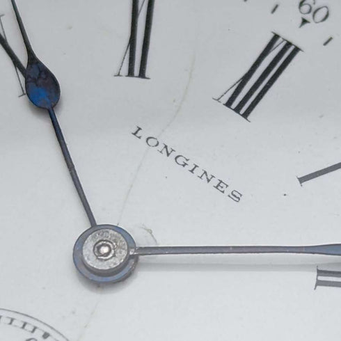 Reloj de bolsillo antiguo Longines, circa 1897, tipo open face con cristal, en buen estado de funcionamiento
