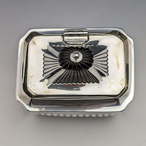 1889 British Antique Sterling Silver Tea Caddy 196g Henry Stratford