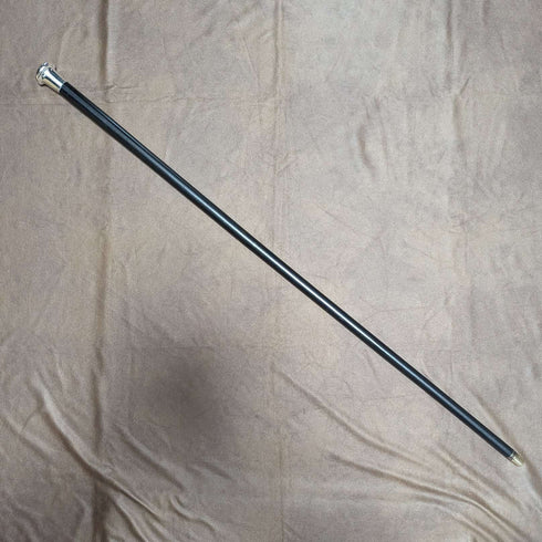 1924年 英国ヴィンテージ 绅士用手杖 纯银圆柄 黑杆 91.5cm