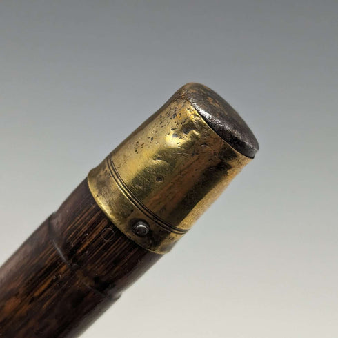 1930年 英国ヴィンテージ 紳士用ステッキ 純銀装飾 バンブーシャフト 91cm