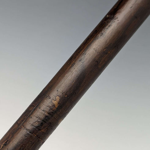 Bastón de caballero vintage británico de 1931, con adornos de plata de ley y fuste marrón, 92 cm