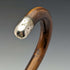 Bastón británico antiguo para caballero, 1919, ligero, con decoración de plata de ley y eje marrón, 90 cm