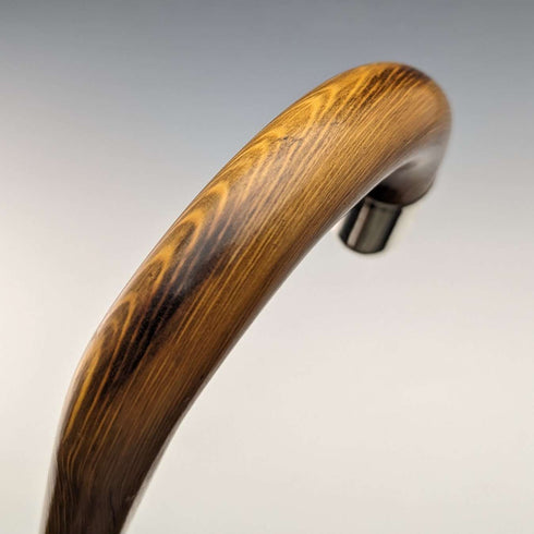 1926年 英国复古绅士手杖 纯银装饰 棕色木纹杆 92.5cm