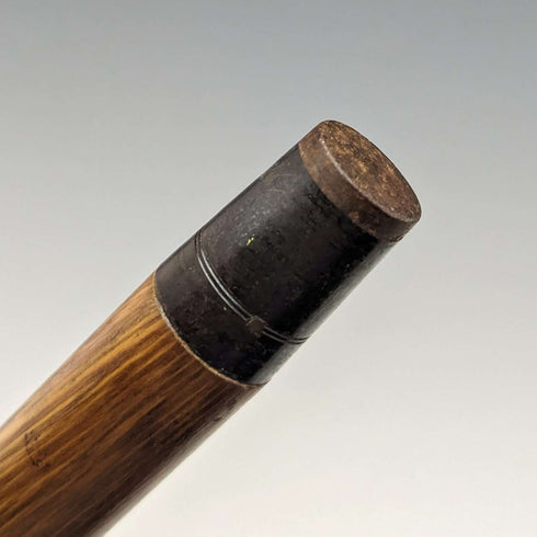 1926年 英国复古绅士手杖 纯银装饰 棕色木纹杆 92.5cm