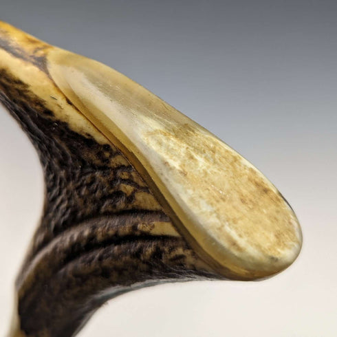British Vintage Men's Cane Antler Handle Brown Shaft 94cm