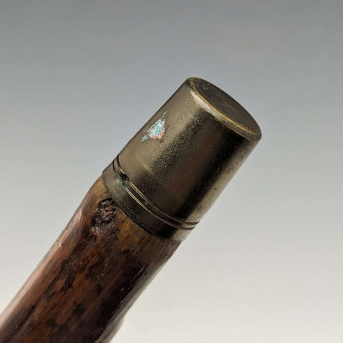 British Vintage Men's Cane Antler Handle Brown Shaft 94cm