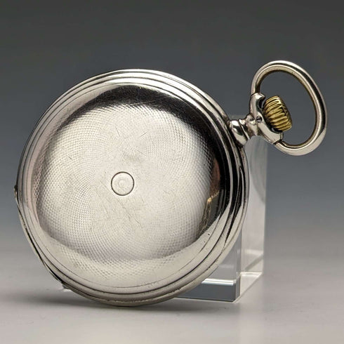 1922年頃 アンティーク ロンジン 懐中時計 銀側ハンターケース 動作良好