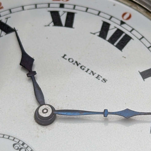 1922年頃 アンティーク ロンジン 懐中時計 銀側ハンターケース 動作良好