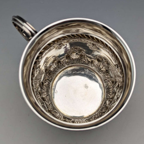 Taza de plata de ley antigua británica de 1902, 70 g, Levesley Brothers