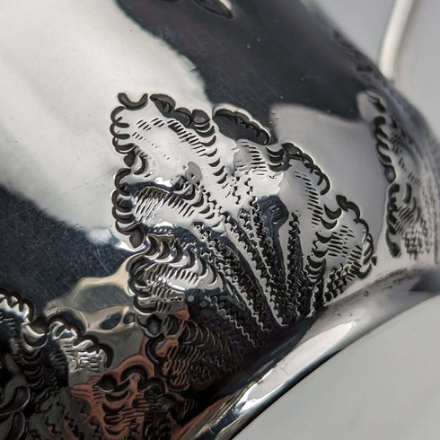 Taza de plata de ley antigua británica de 1902, 70 g, Levesley Brothers