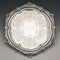 Bandeja salva de plata esterlina antigua británica de 1903, diámetro 32 cm, 824 g, GOLDSMITHS & SILVERSMITHS