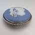 1958 British Vintage Wedgwood Sterling Silver & Jasperware Round Brooch