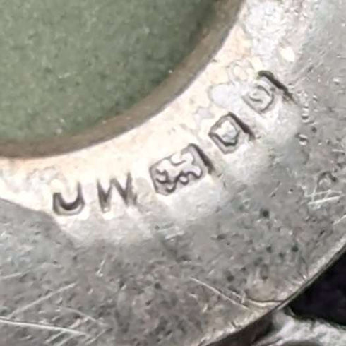 1978年 英国复古款 Wedgwood 纯银与绿色贾斯珀浮雕吊坠项链