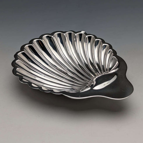 1902 British Antique Sterling Silver Shell Dish 90g Arthur Fenwick