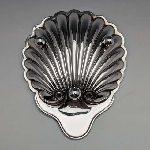 1902 British Antique Sterling Silver Shell Dish 90g Arthur Fenwick