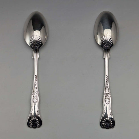 1914년경 영국 앤티크 순은 티스푼 페어 Mappin & Webb