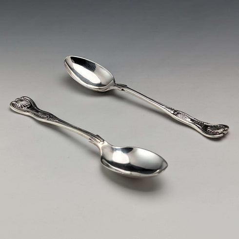 1914년경 영국 앤티크 순은 티스푼 페어 Mappin & Webb