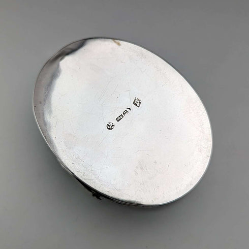 1900年頃 ドイツアンティーク 800シルバー エナメル装飾 ボックス 85g