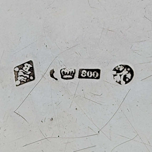 1900年頃 ドイツアンティーク 800シルバー エナメル装飾 ボックス 85g